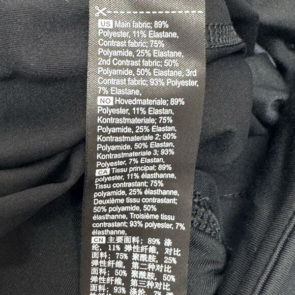 Kari Traa Tina High Waist Tights Colorblock 621958 Black Small Ankle Zip - Picture 7 of 8